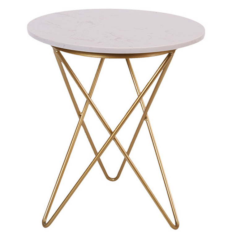 Modern Powder Gold Stand Mdf Coffee Tables Sofa Side Tables